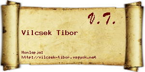 Vilcsek Tibor névjegykártya